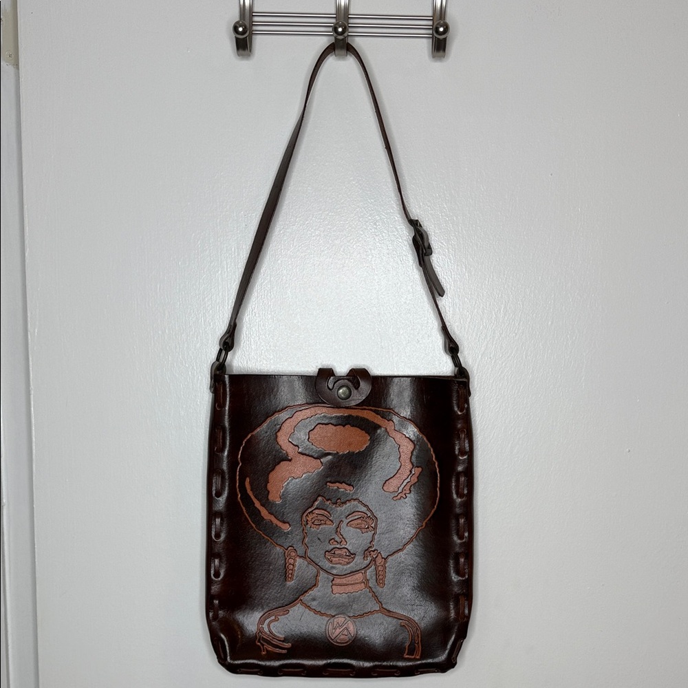 Afro Lady Leather Handbag 👜